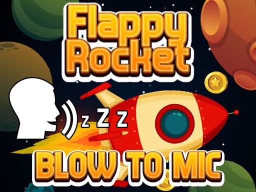 Play Flappy Rocket Playing with Blowing To Mic Game