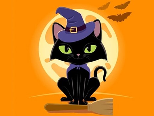 Play Grumpy Halloween Cats Jigsaw Game