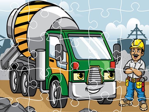 Play Construction Trucks Jigsaw Game