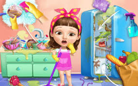 Play Sweet Baby Girl Cleanup Messy House Game